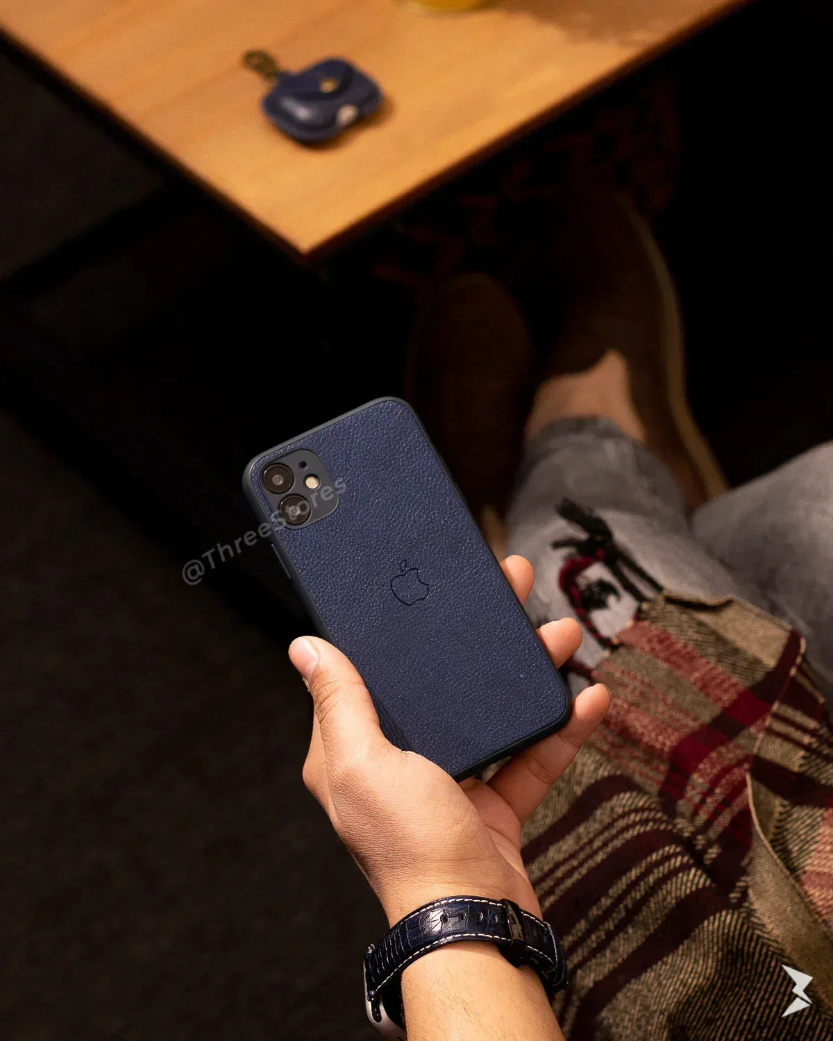 Slim Leather Camera Protection Case iPhone 12 - Three