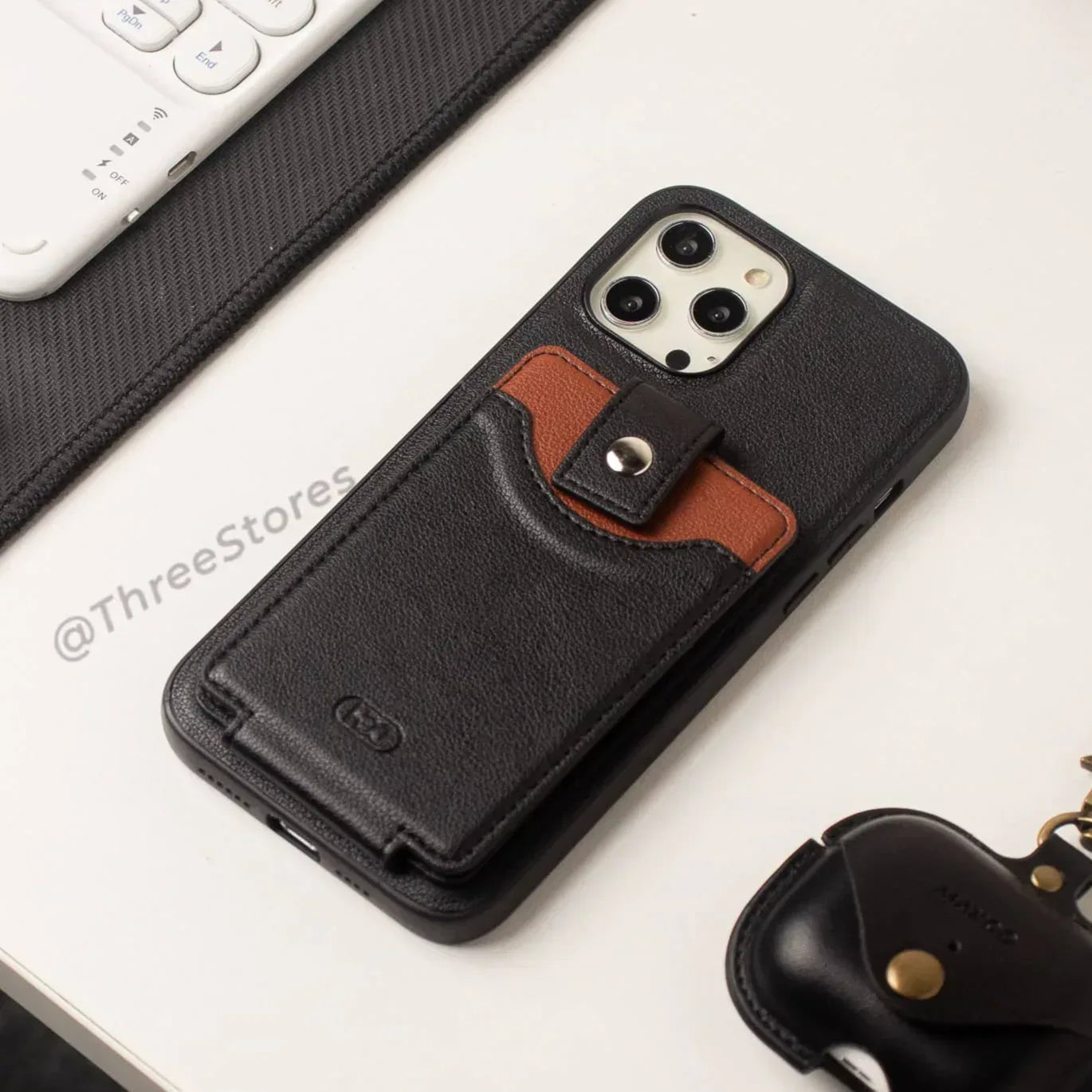 Hdd Leather Card Case iPhone 12 Pro Max - Three