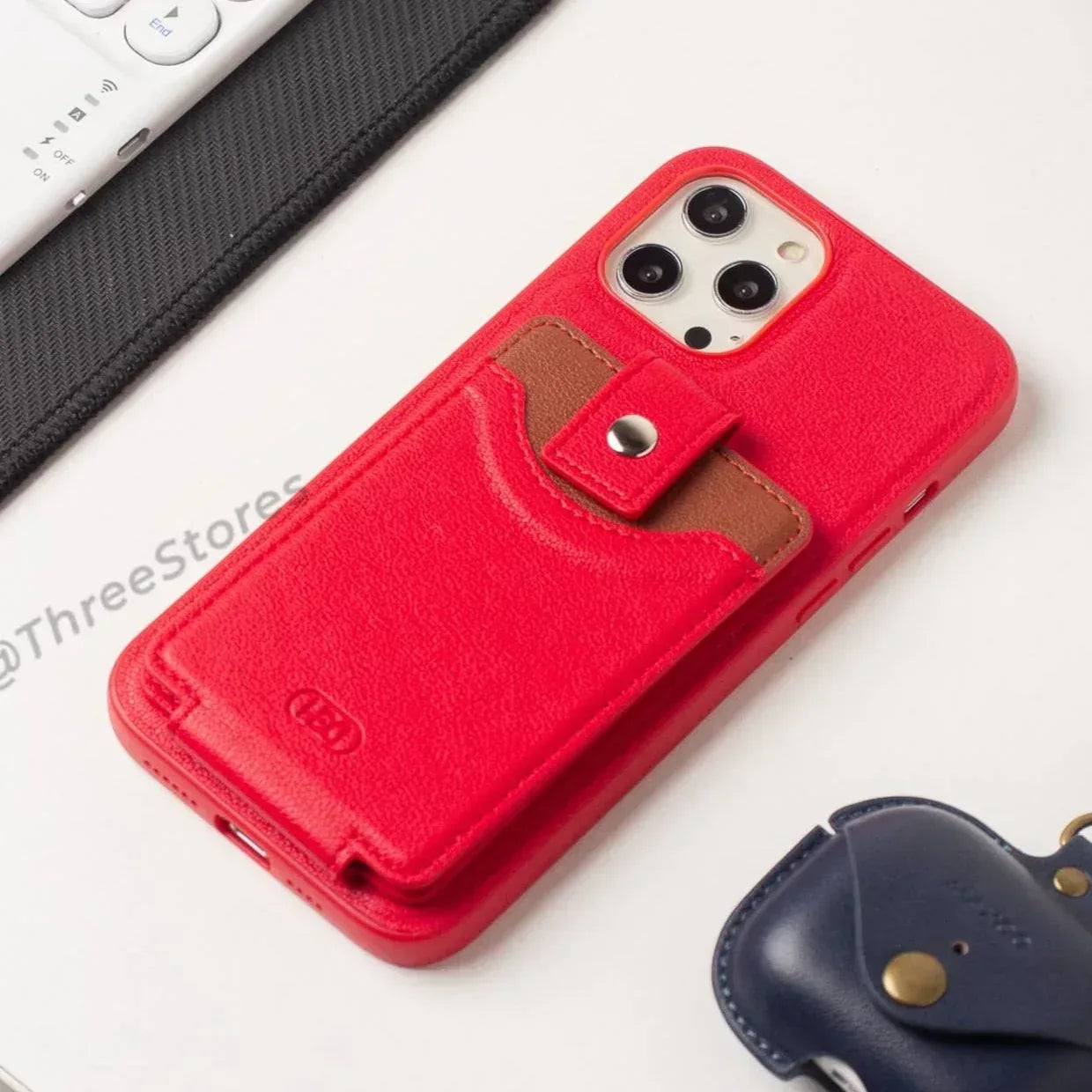 Hdd Leather Card Case iPhone 12 / 12 Pro - Three