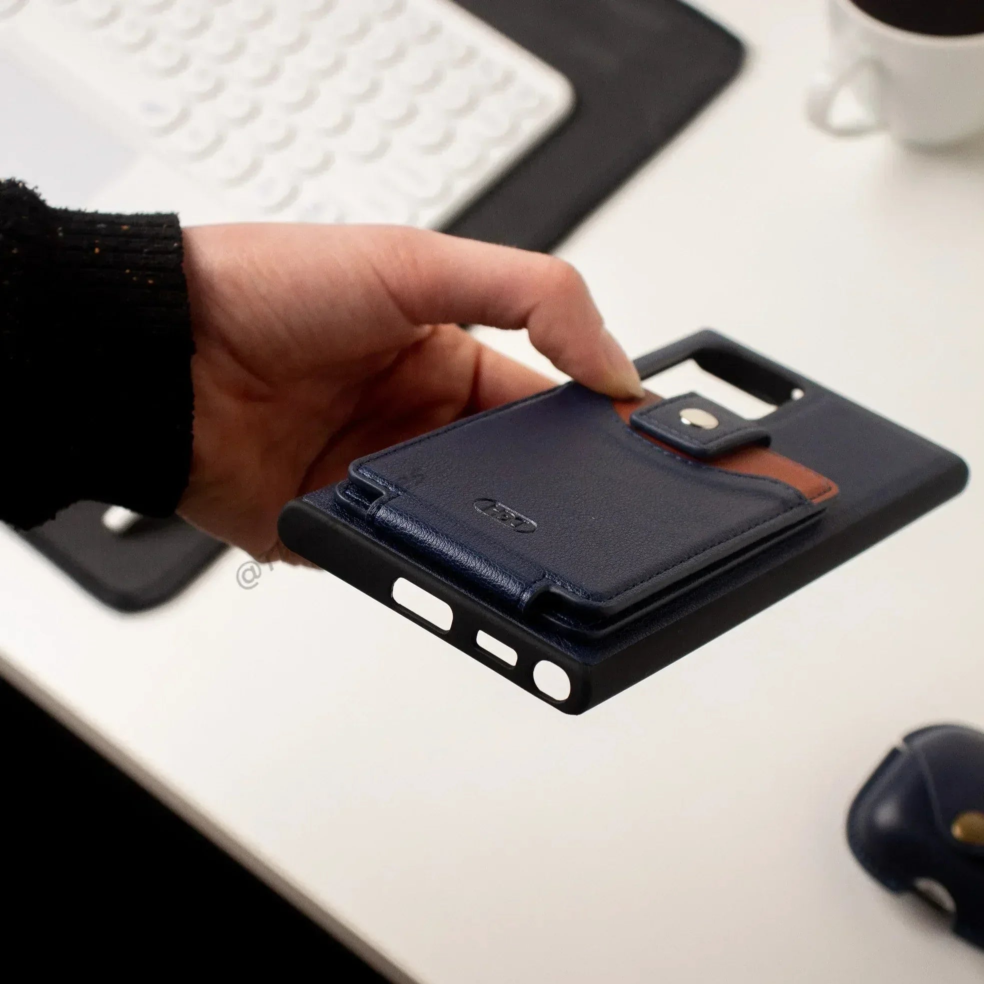Hdd Leather Card Case Samsung S22 Ultra - Three