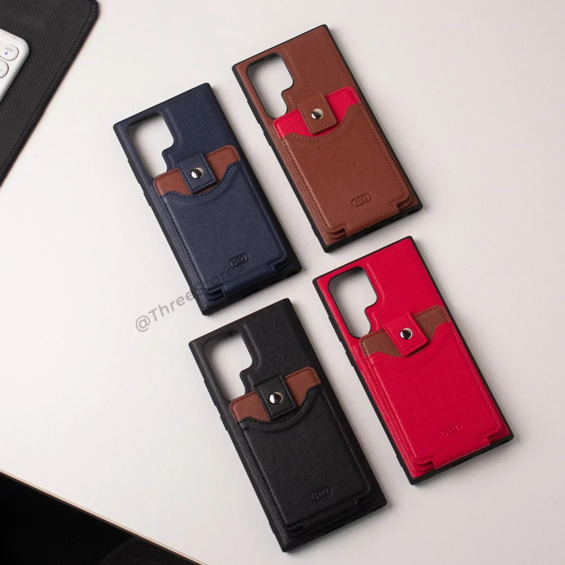 Hdd Leather Card Case Samsung S22 Ultra - Three