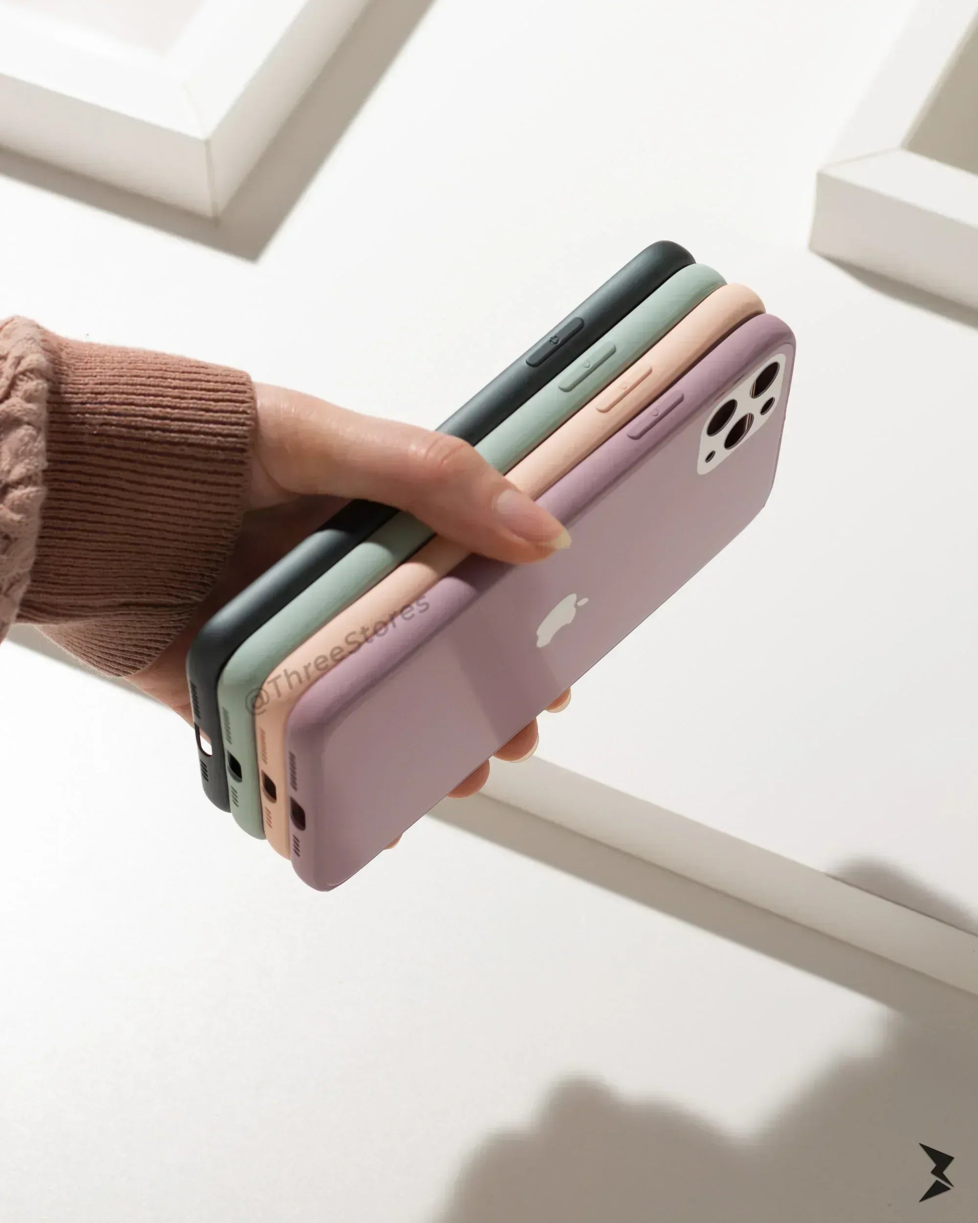 Ceramic Silver Camera Protection Case iPhone 12 Pro Max - Three