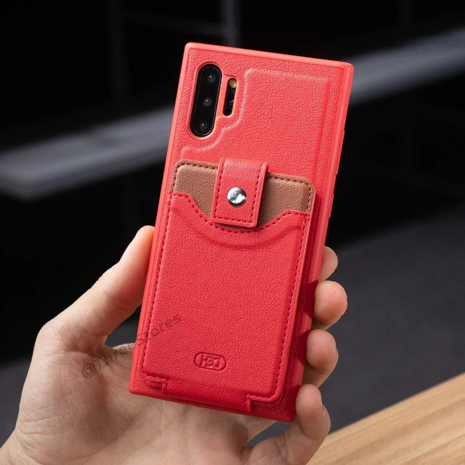 Hdd Leather Card Case Samsung Note 10 Plus - Three