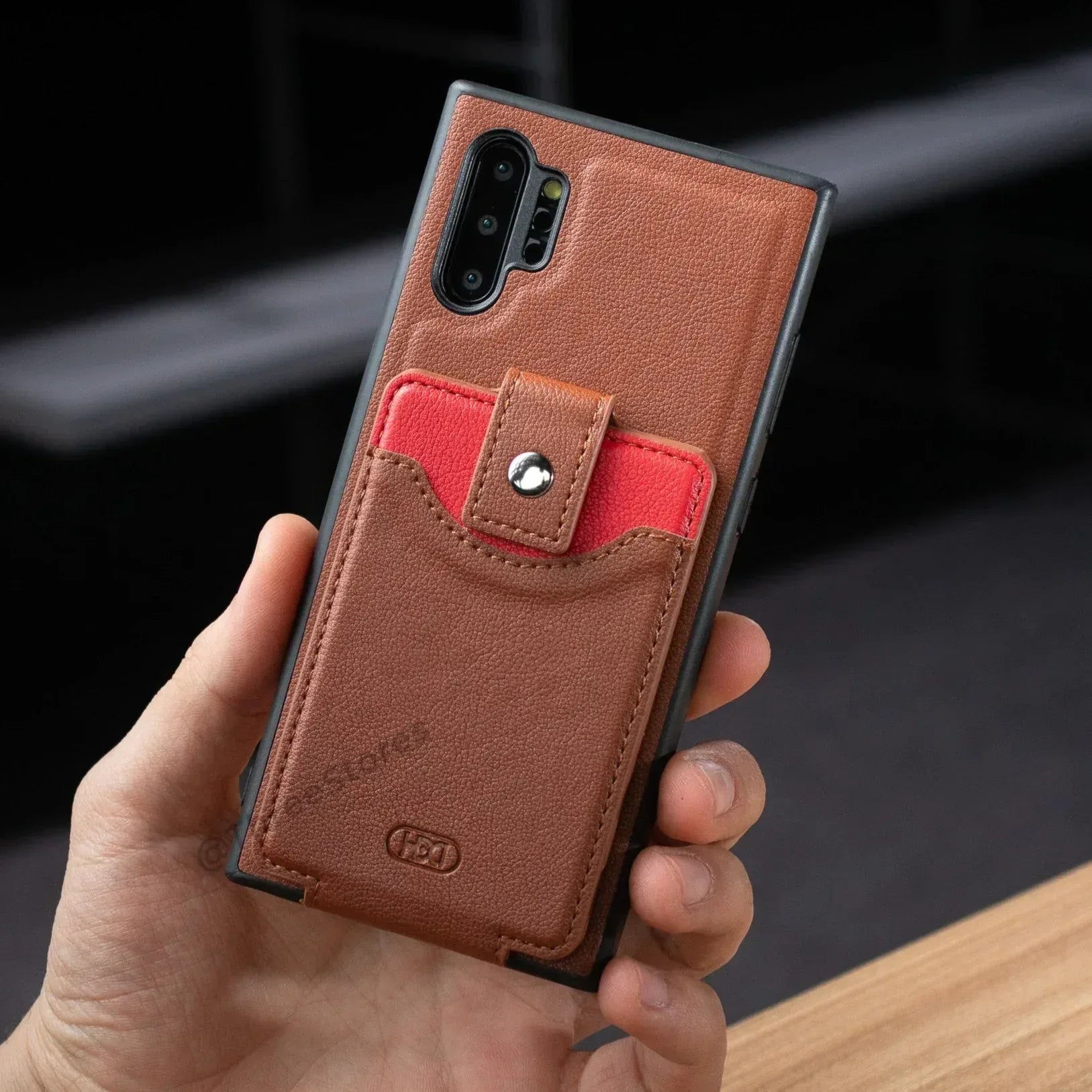 Hdd Leather Card Case Samsung Note 10 Plus - Three