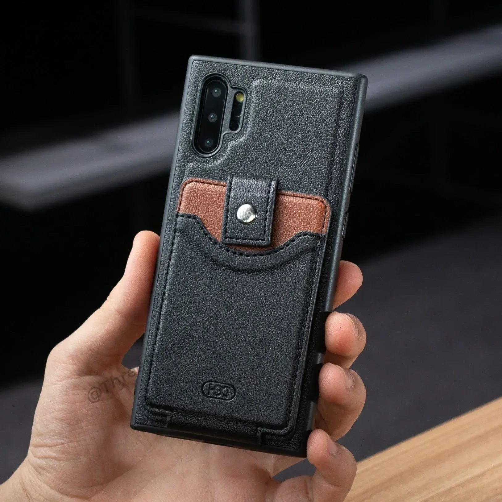 Hdd Leather Card Case Samsung Note 10 Plus - Three