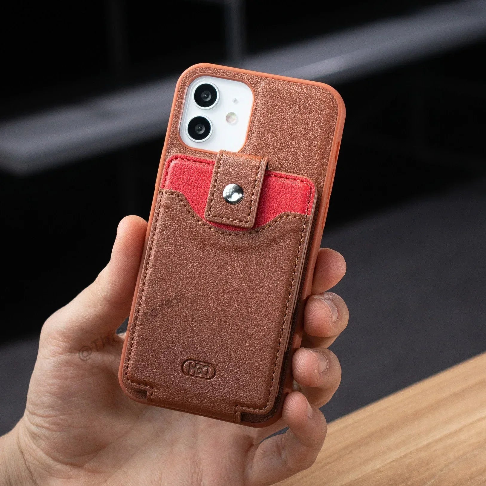 Hdd Leather Card Case iPhone 11 - Three