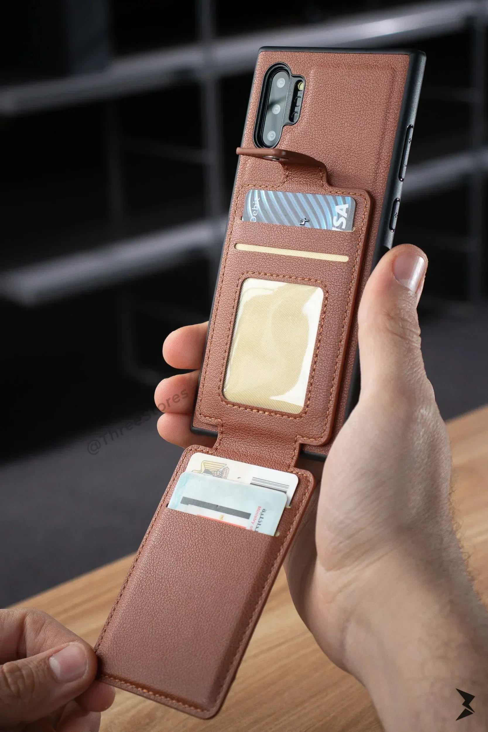 Hdd Leather Card Case Samsung Note 10 Plus - Three