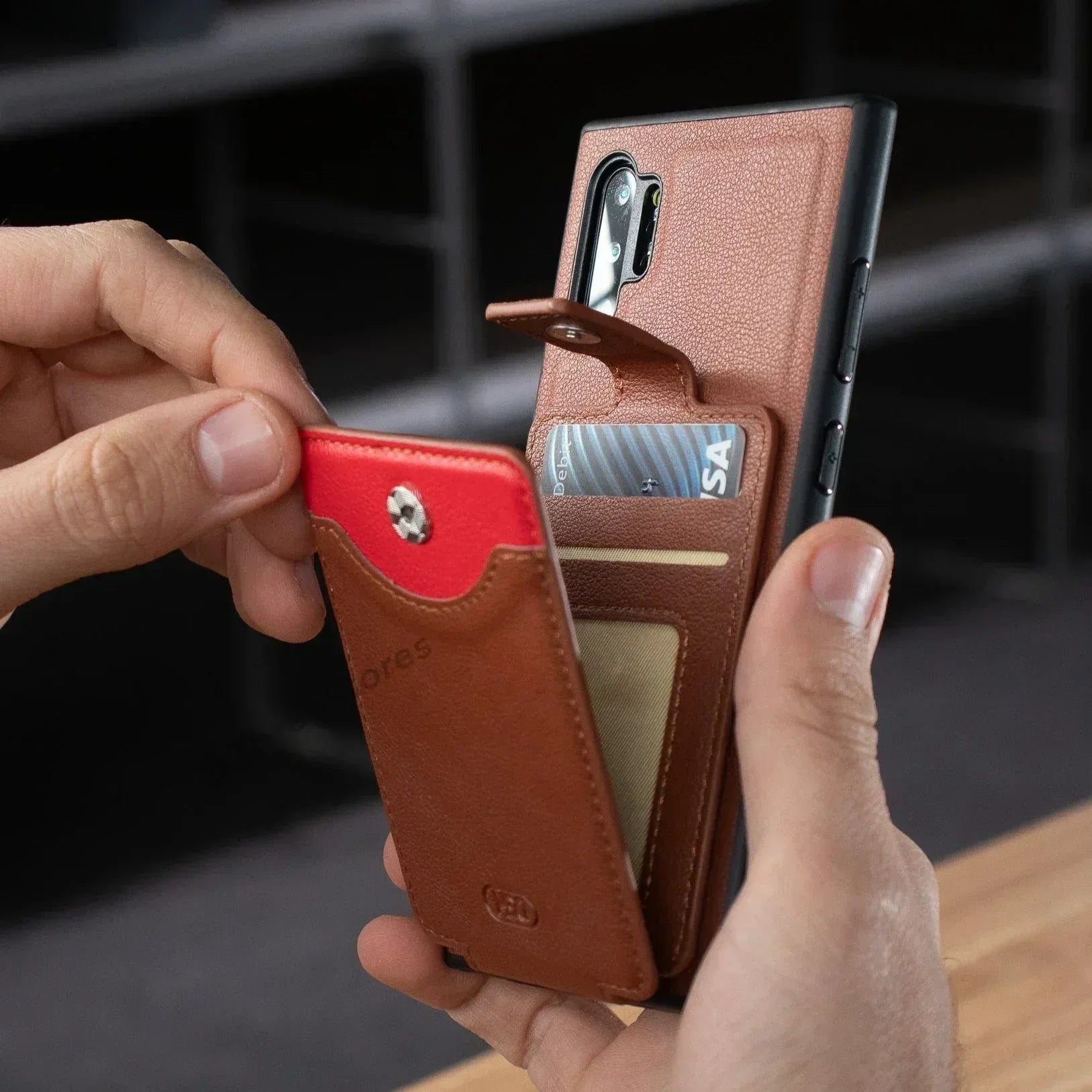 Hdd Leather Card Case Samsung Note 10 Plus - Three