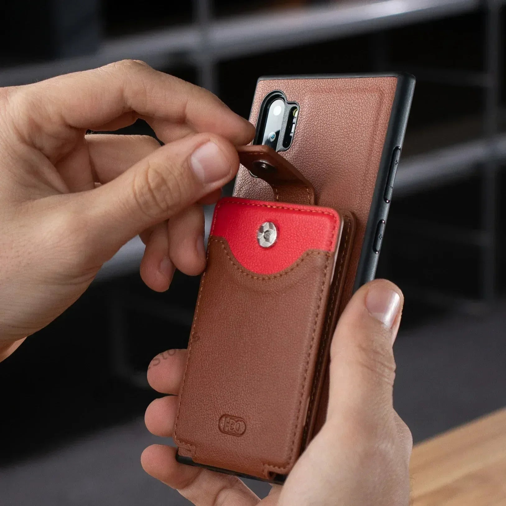 Hdd Leather Card Case Samsung Note 10 Plus - Three