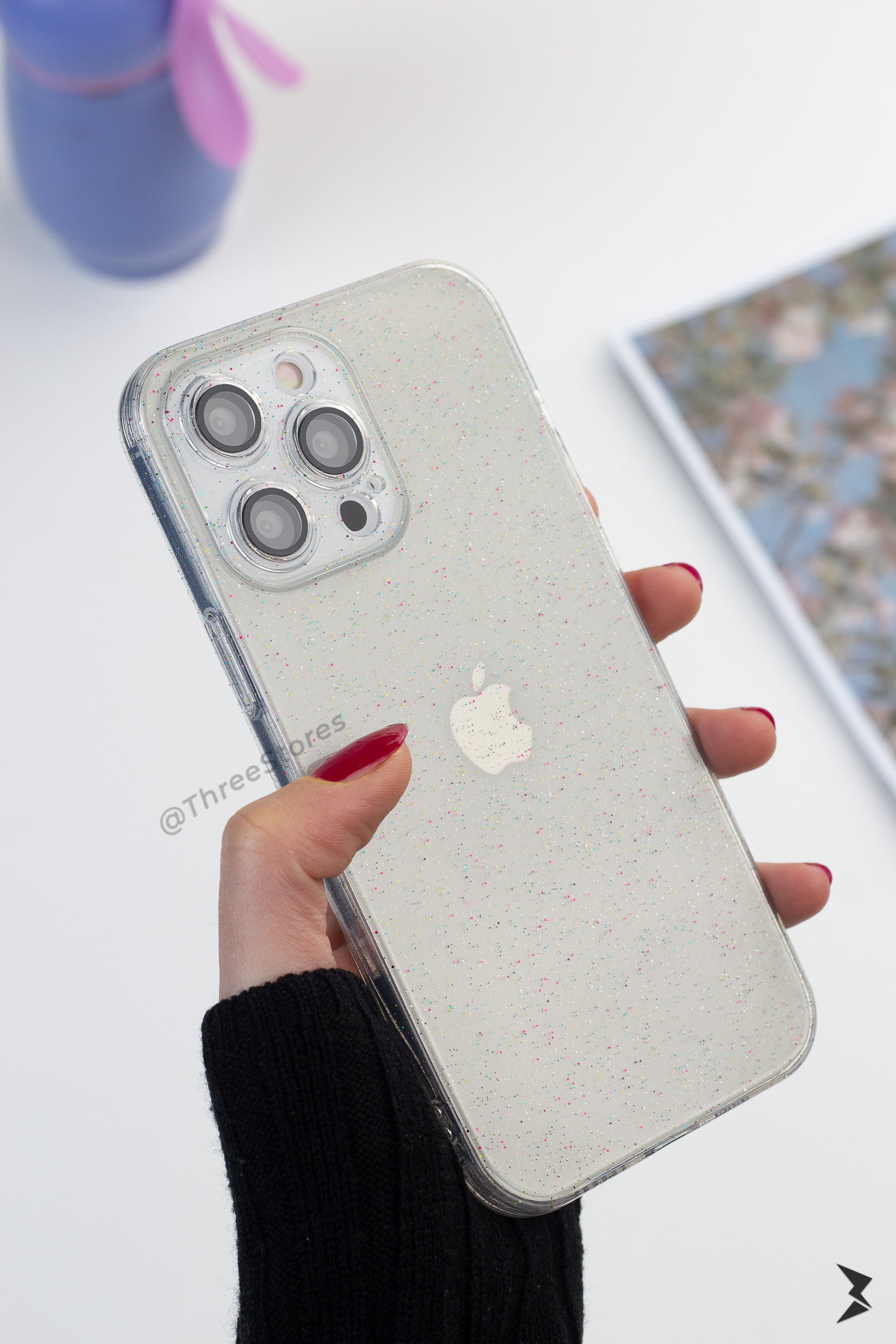 Glitter Transparent Camera Lens Protection Case iPhone 13 Pro Max