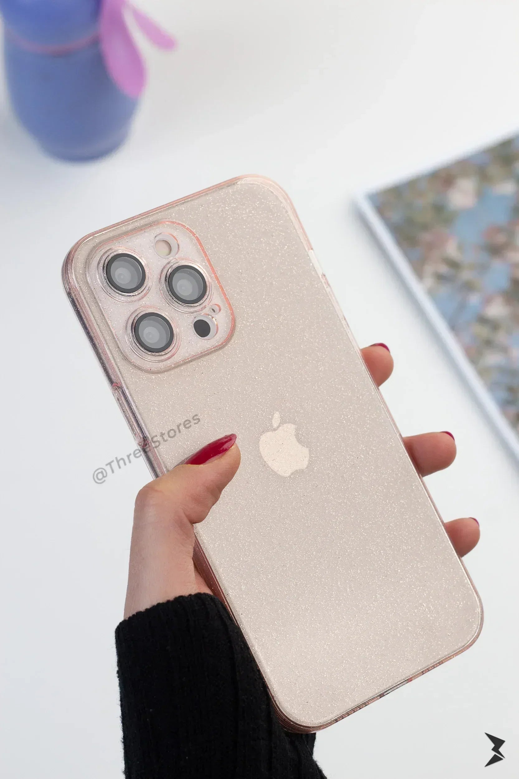 Glitter Transparent Camera Lens Protection Case iPhone 13 Pro Max - Three