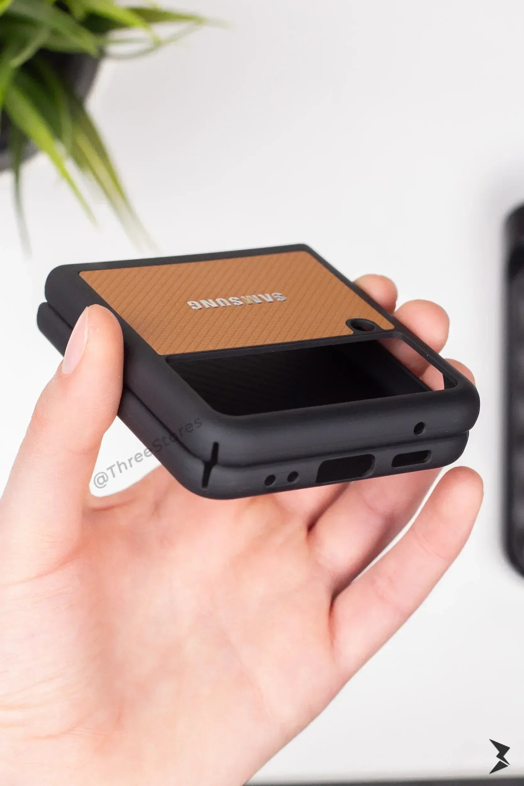 Leather Frame Case Samsung Z Flip 3 - Three
