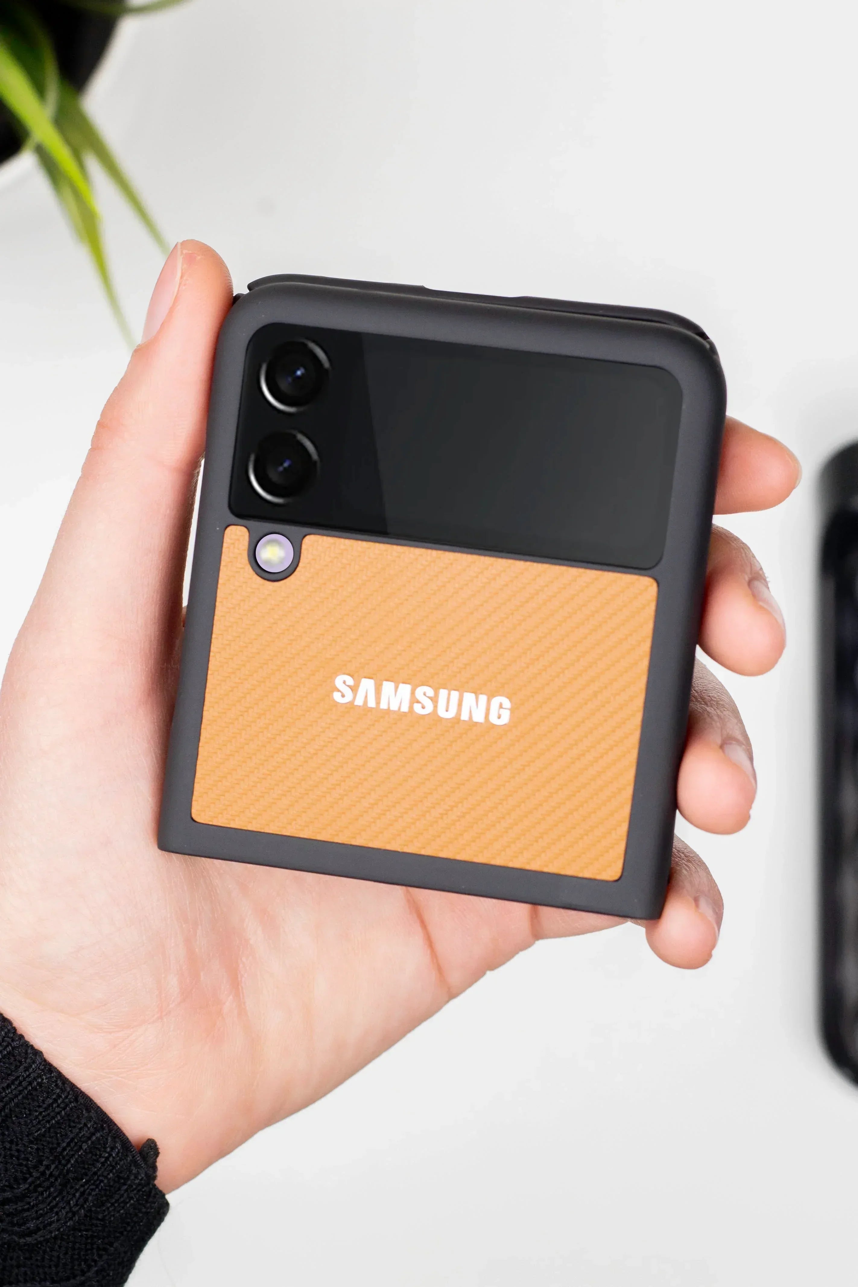 Leather Frame Case Samsung Z Flip 3 - Three