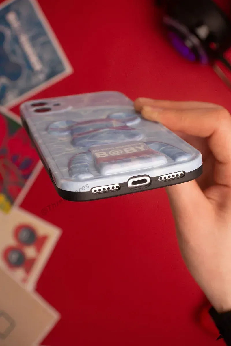 3D Bear Brick Case iPhone 11 - Three