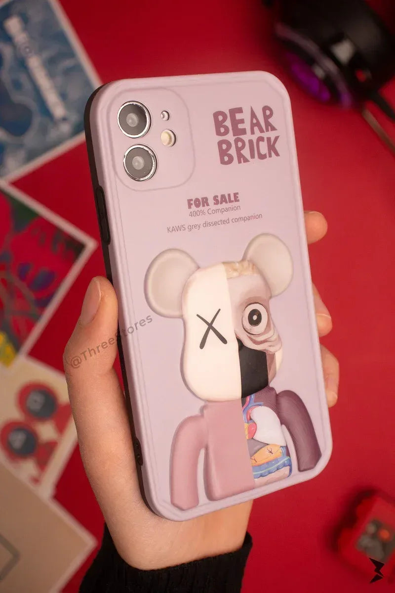 3D Bear Brick Case iPhone 11 - Three