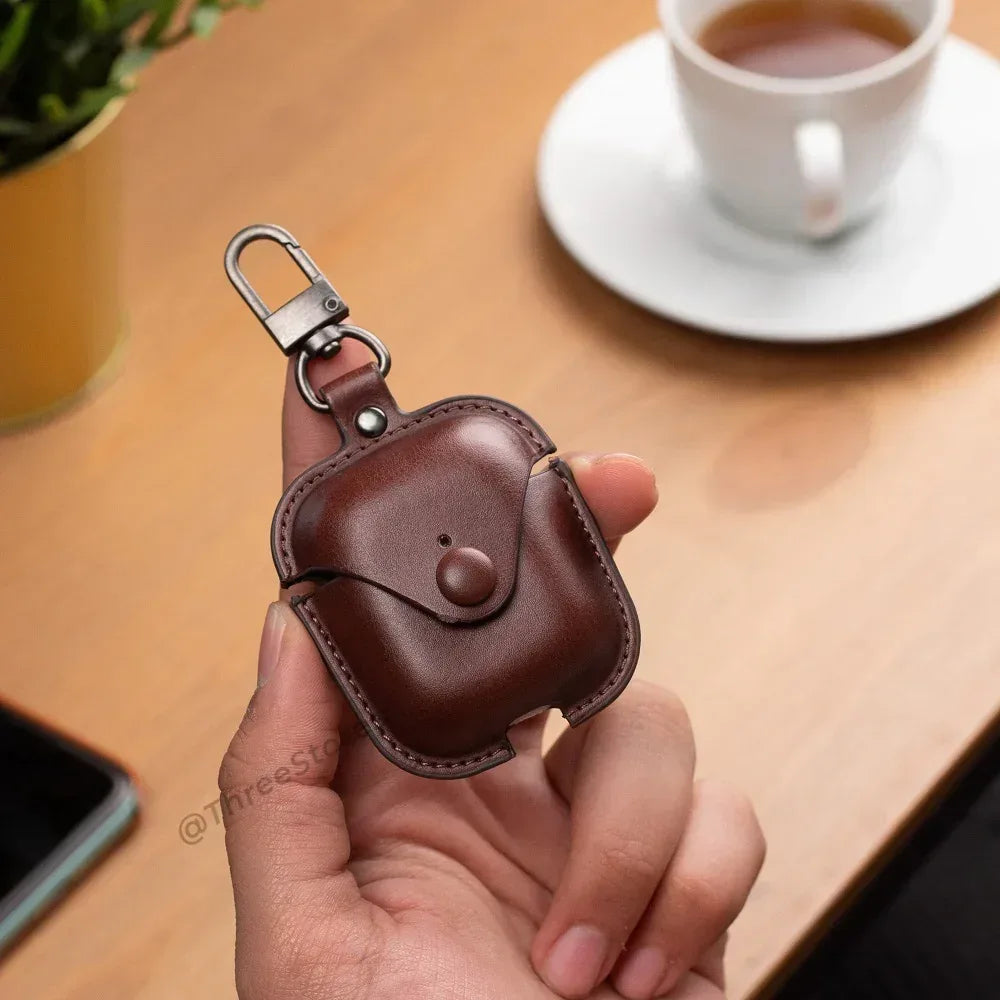 Leather Protective Case For Airpods - Three