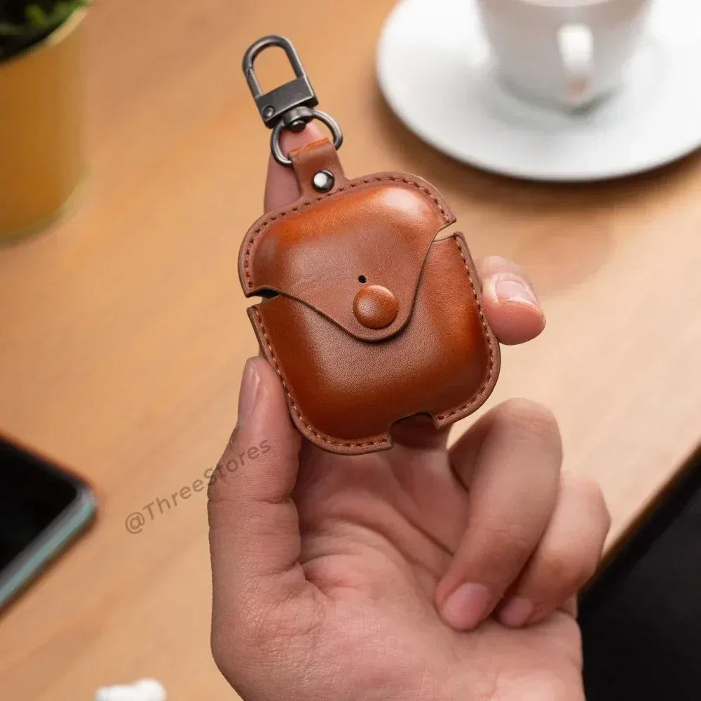 Leather Protective Case For Airpods - Three
