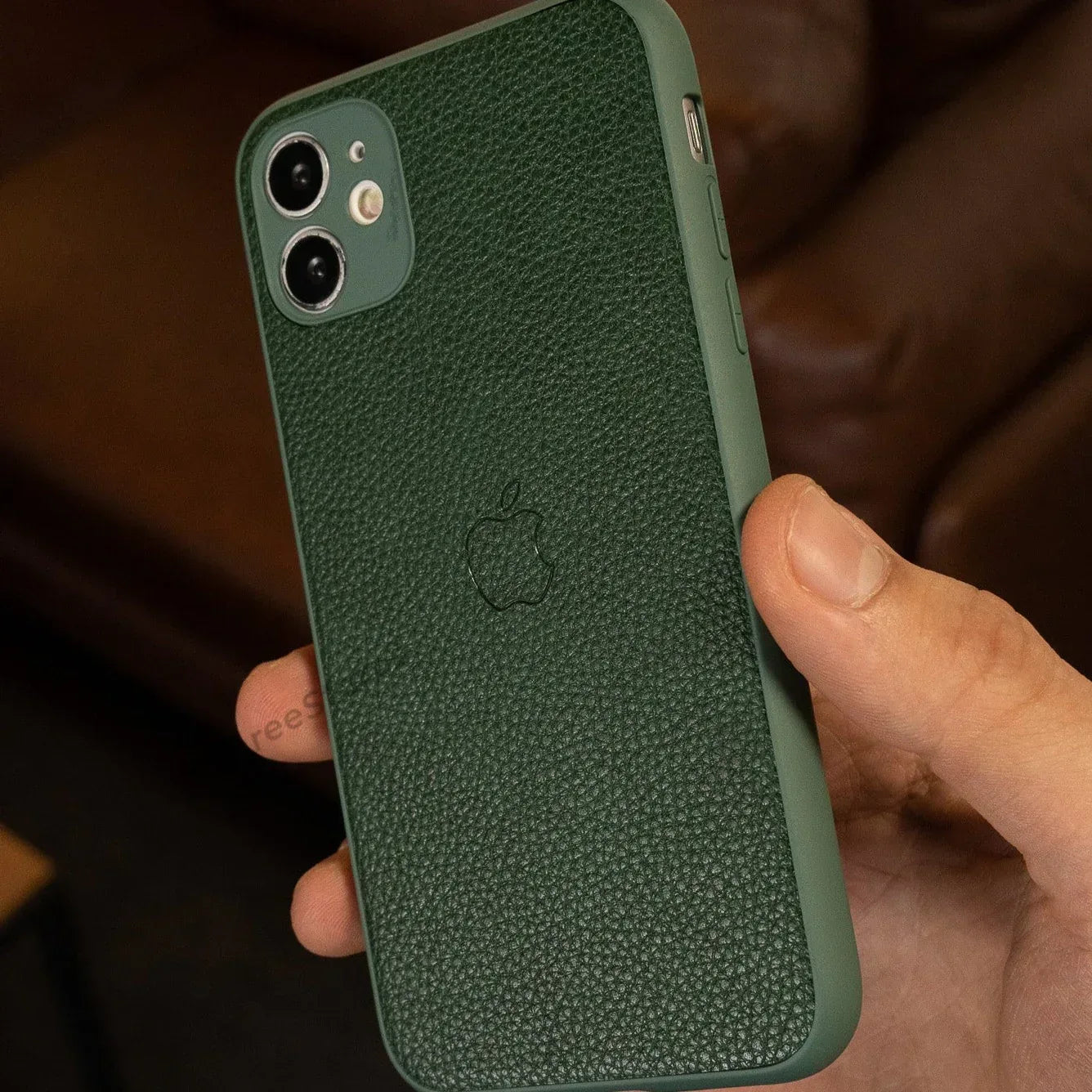 Slim Leather Camera Protection Case iPhone 11 - Three