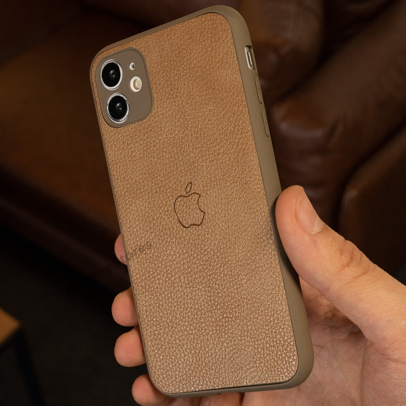 Slim Leather Camera Protection Case iPhone 11