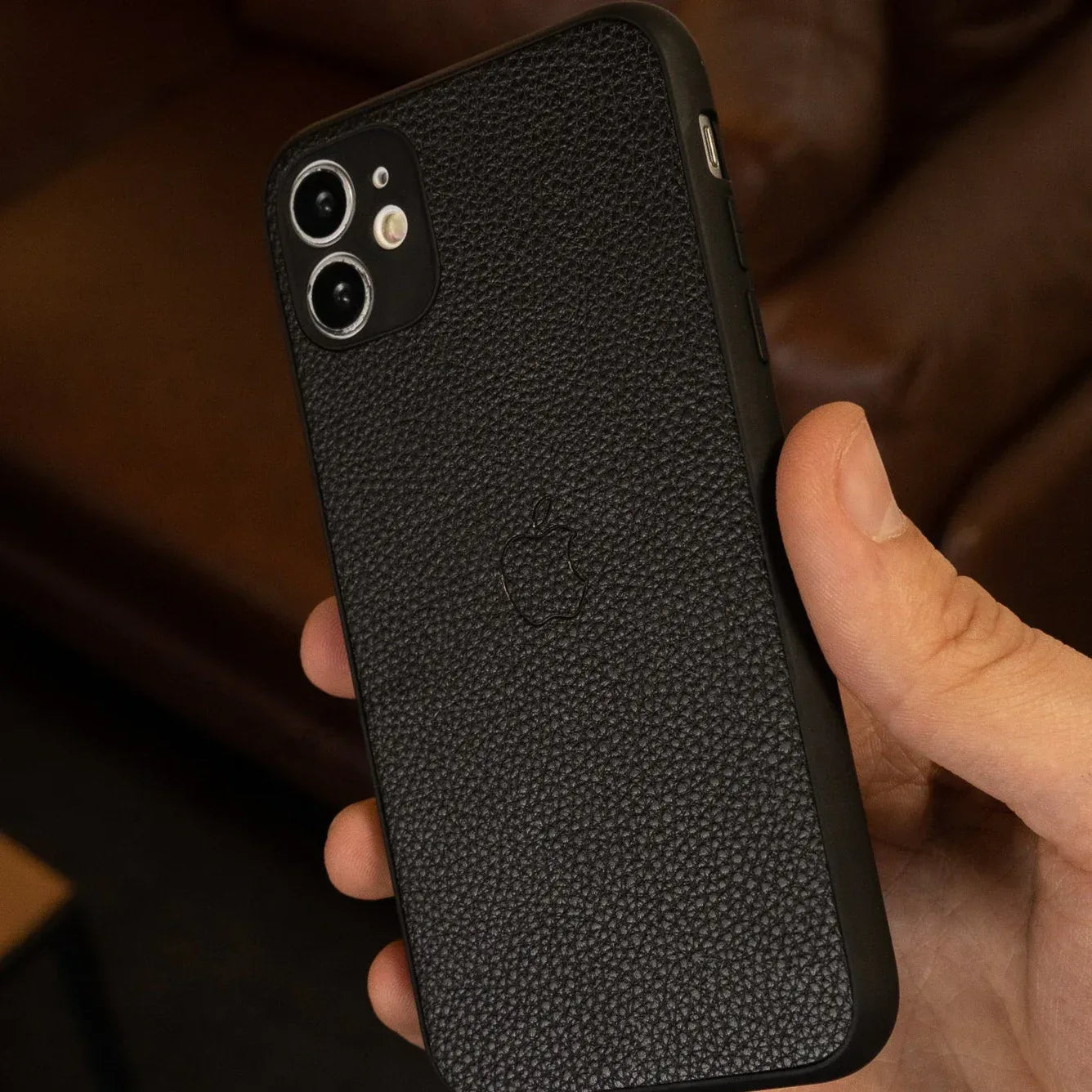 Slim Leather Camera Protection Case iPhone 11 - Three