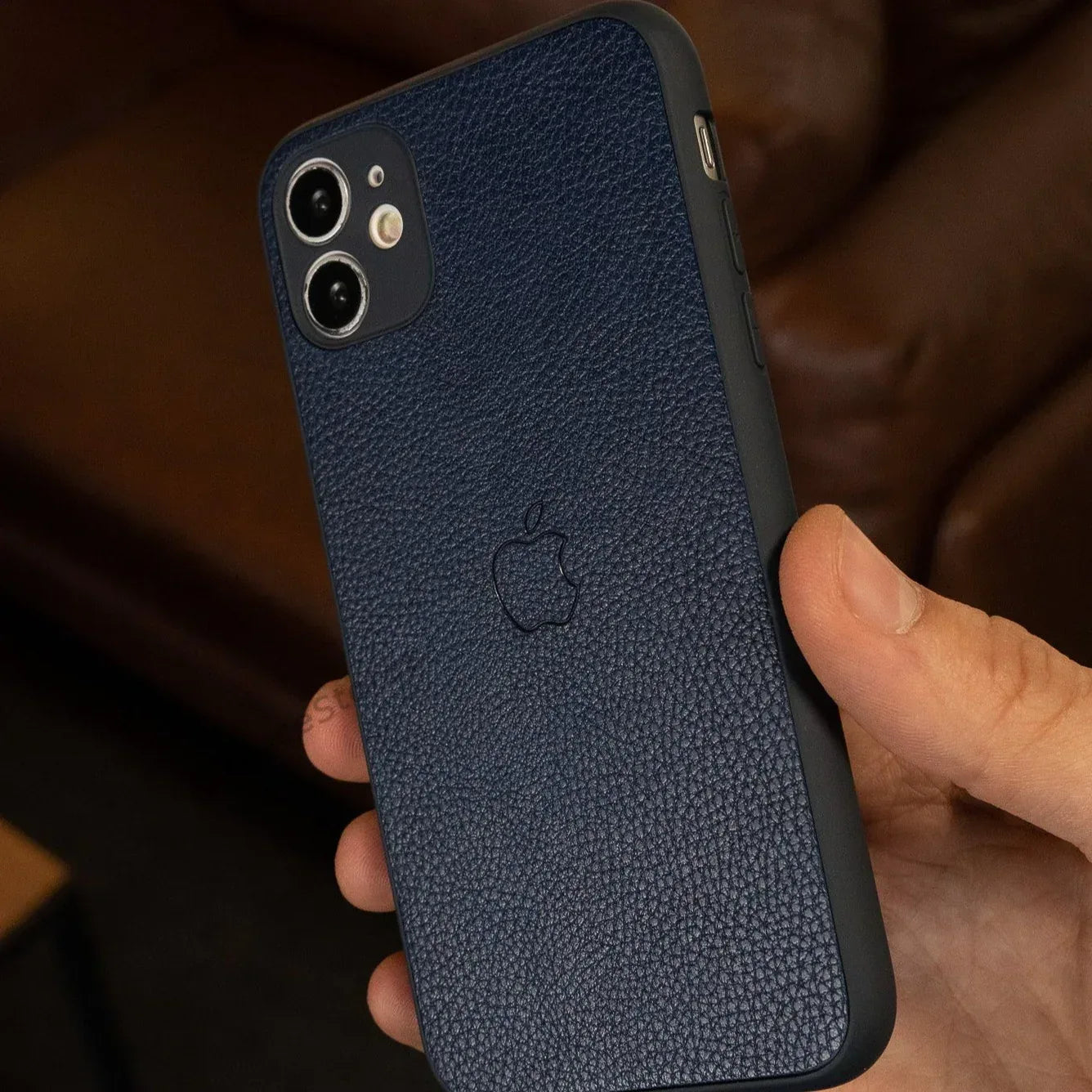 Slim Leather Camera Protection Case iPhone 11 - Three