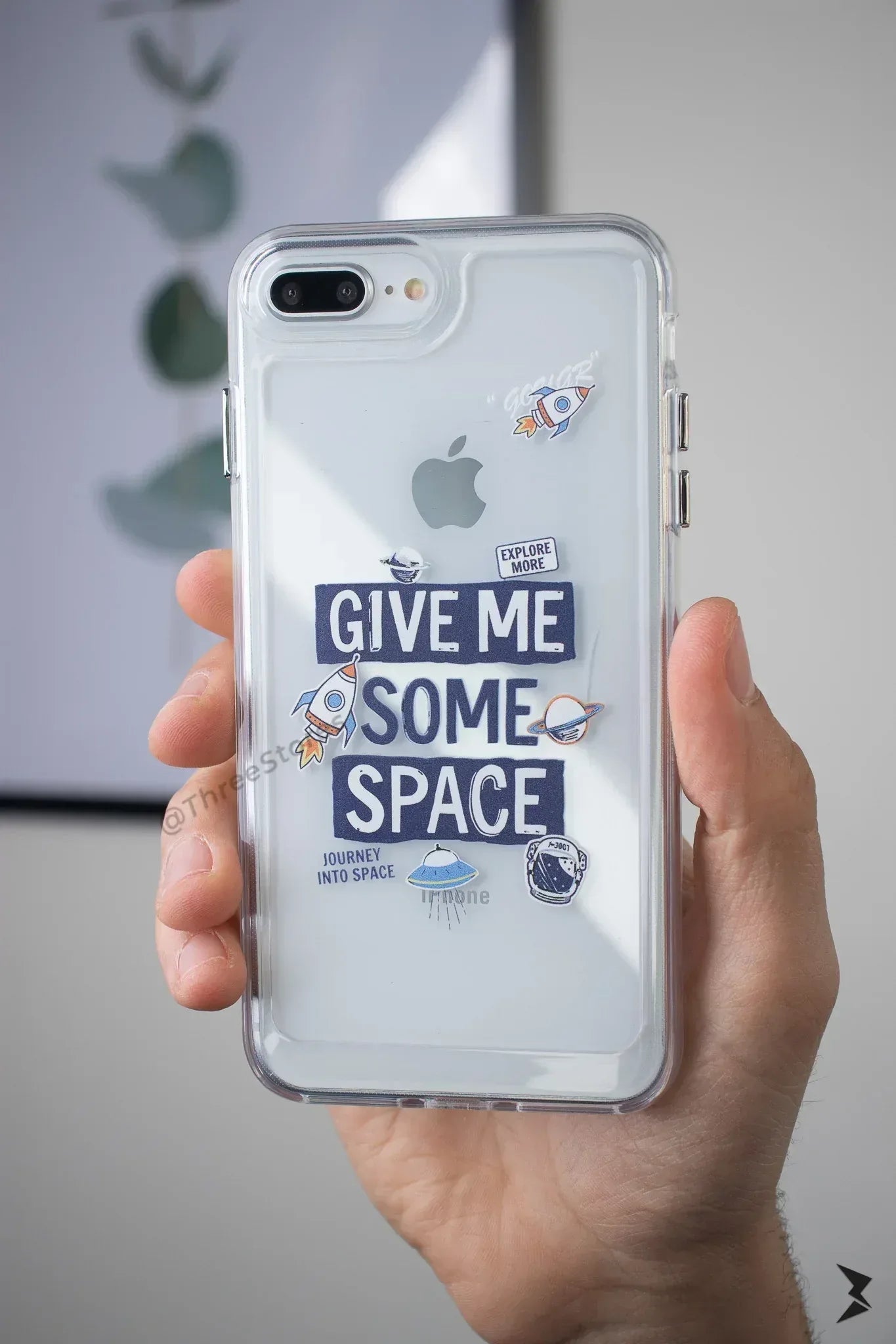 Transparent Printed Case iPhone 7/8 Plus - Three