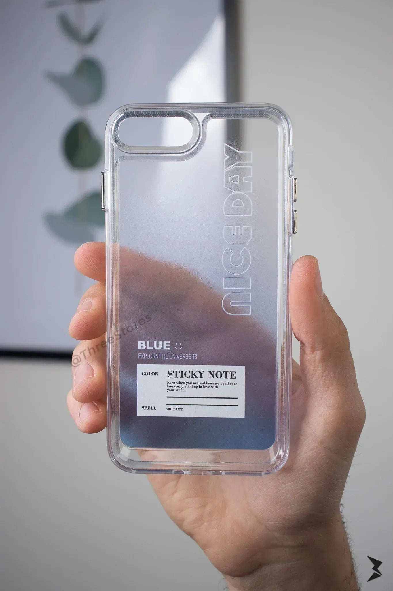 Transparent Printed Case iPhone 7/8 Plus - Three
