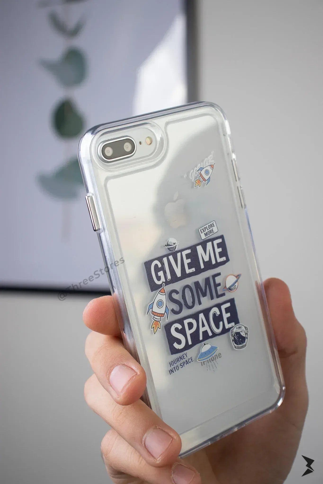 Transparent Printed Case iPhone 7/8 Plus - Three