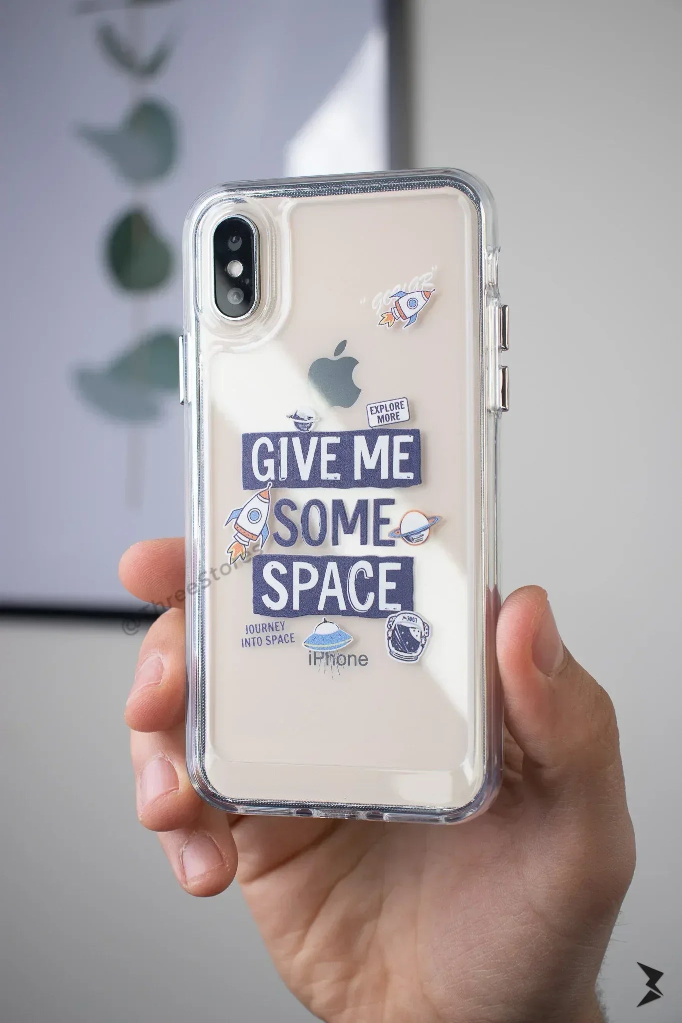 Transparent Printed Case iPhone X - Three