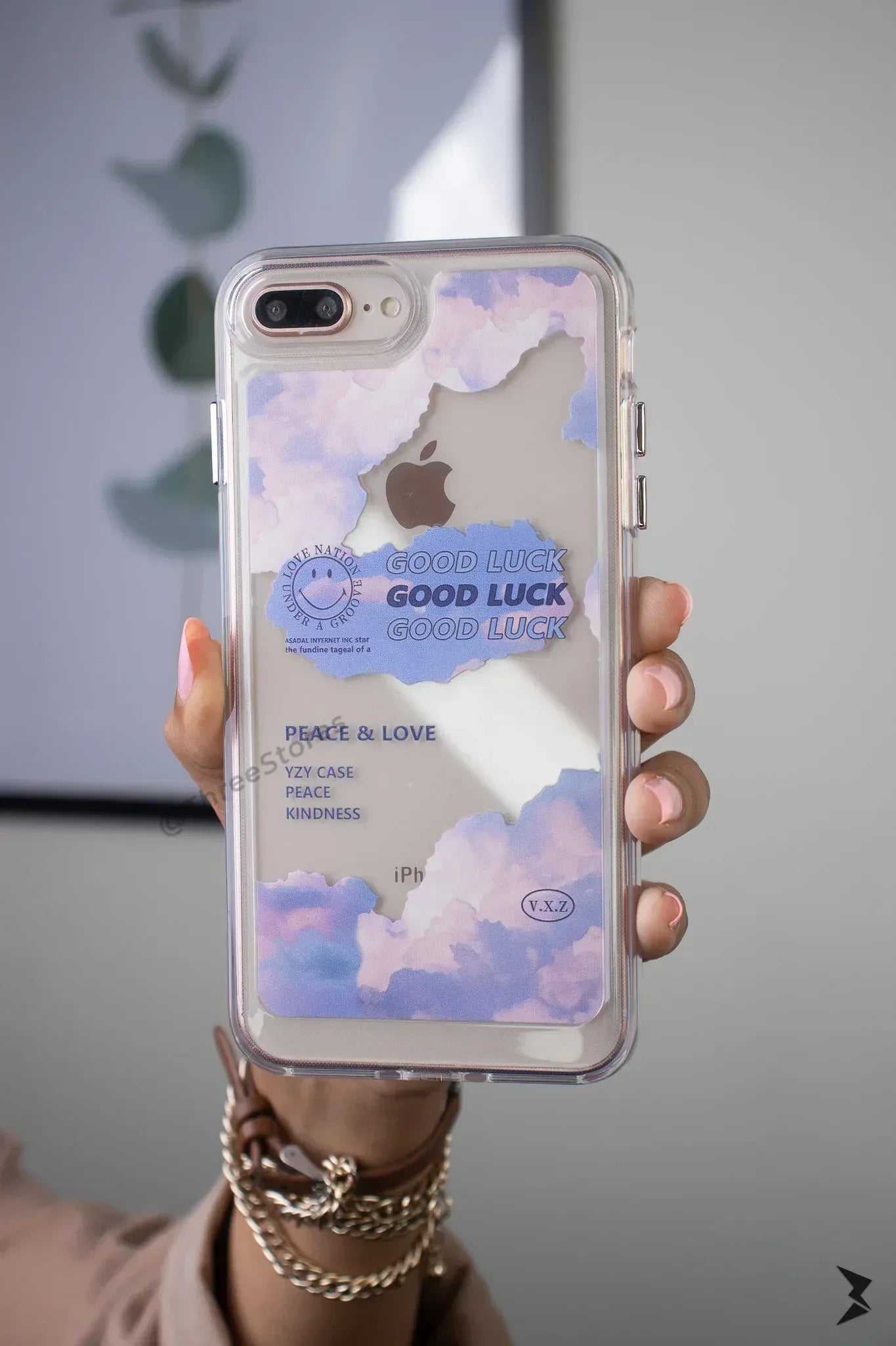 Transparent Printed Case iPhone 7/8 Plus - Three