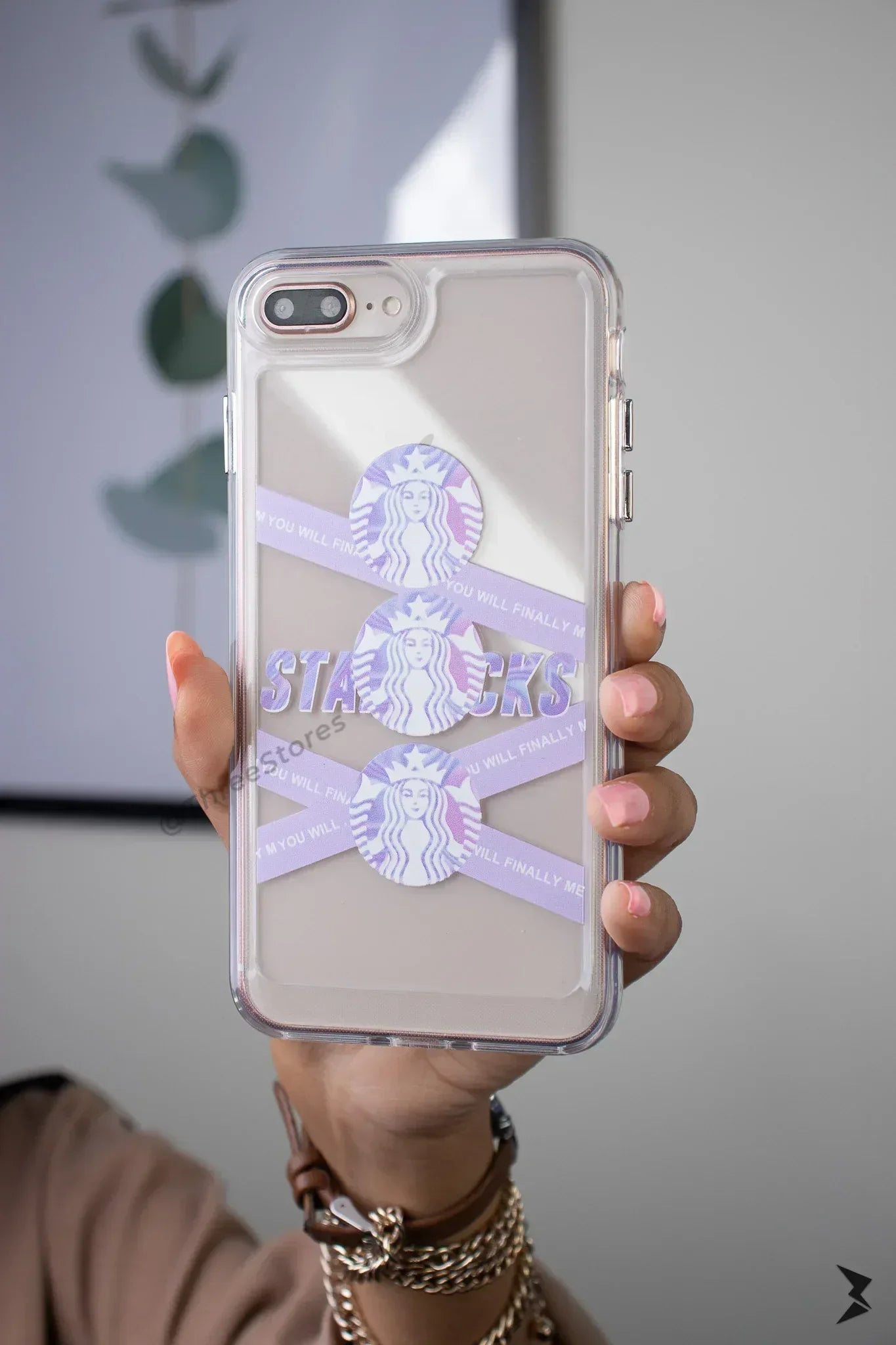 Transparent Printed Case iPhone 7/8 Plus - Three