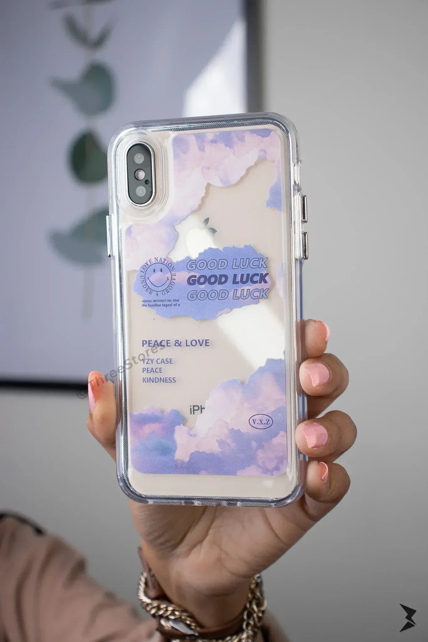 Transparent Printed Case iPhone X - Three
