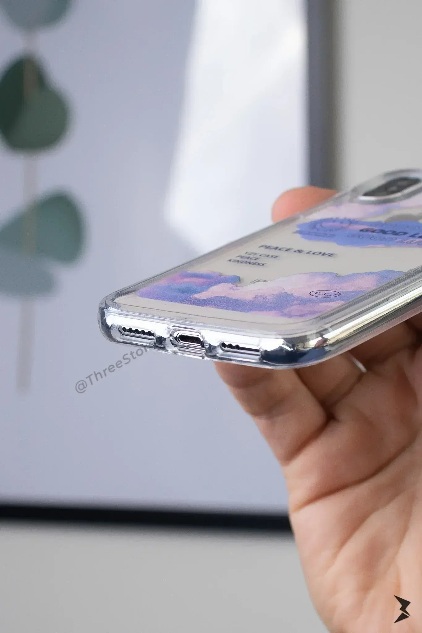 Transparent Printed Case iPhone X - Three