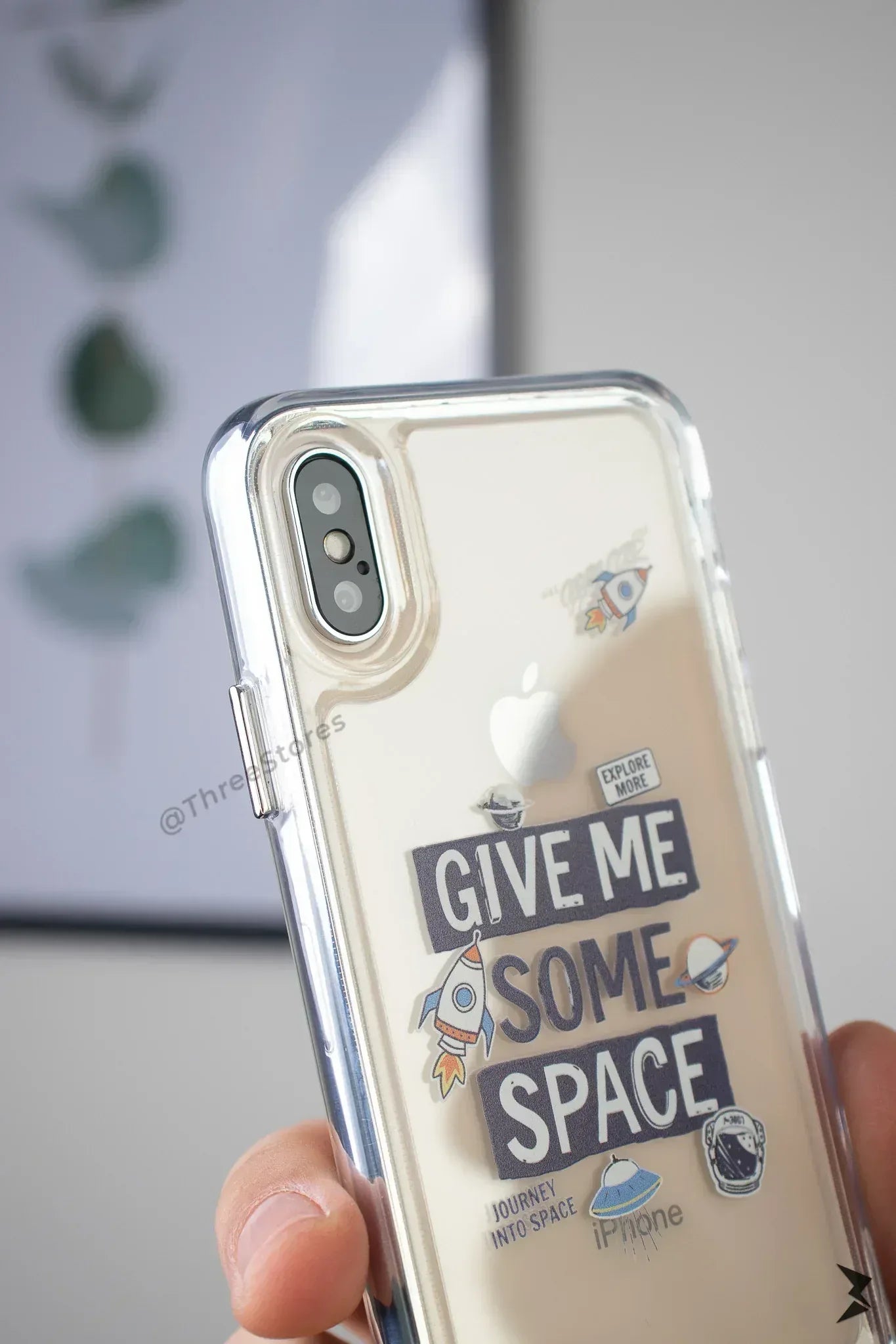 Transparent Printed Case iPhone X - Three