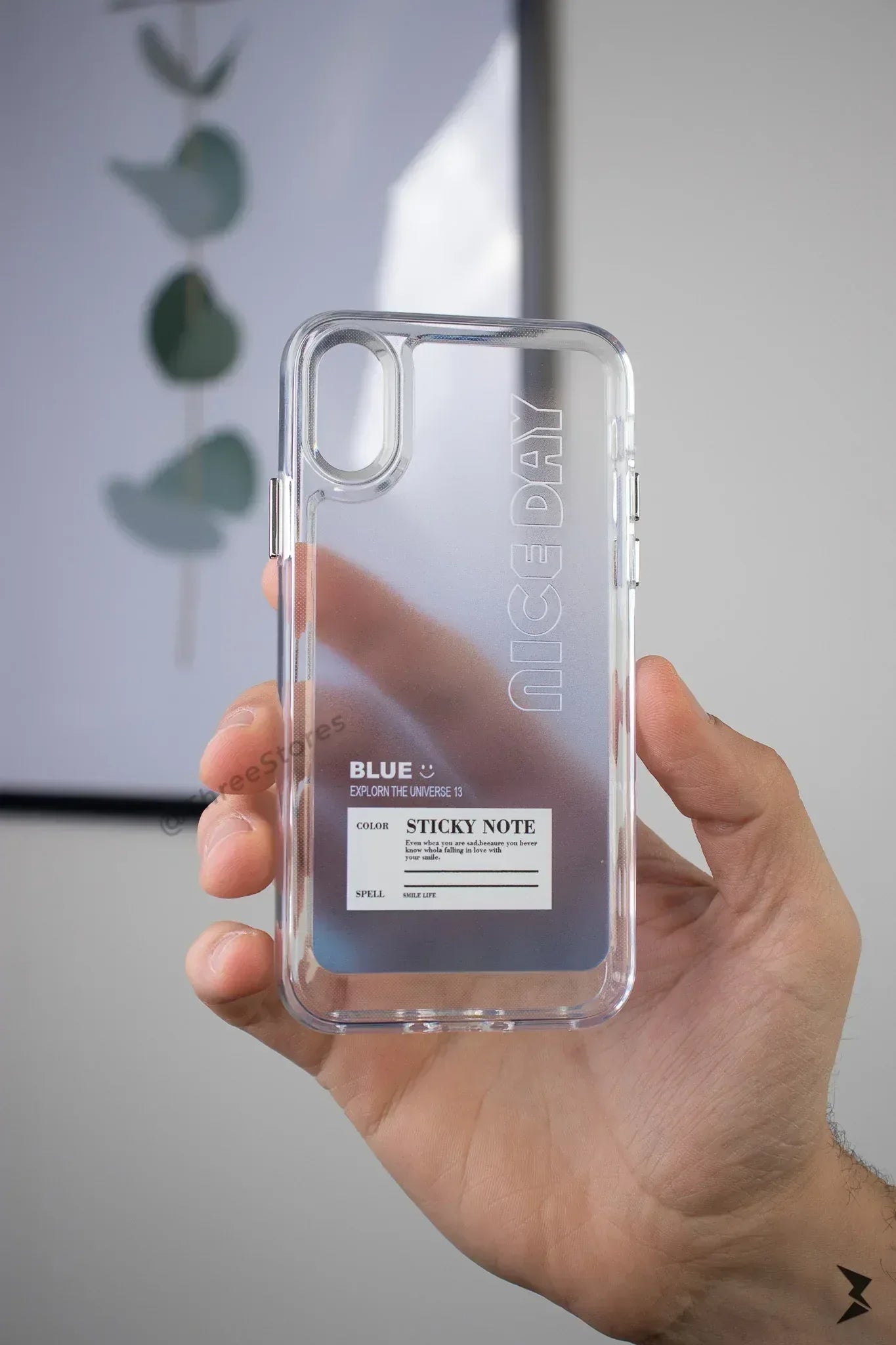 Transparent Printed Case iPhone X - Three