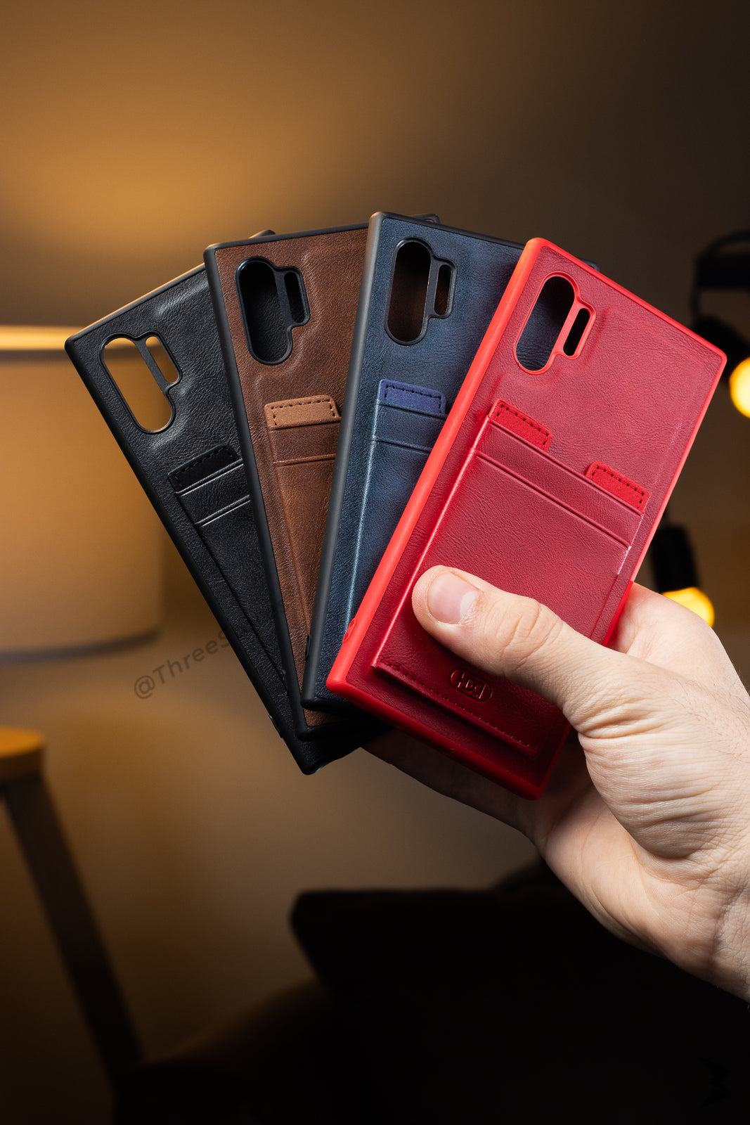 Hdd Leather Slim invisible Card Case Samsung Note 10 Plus