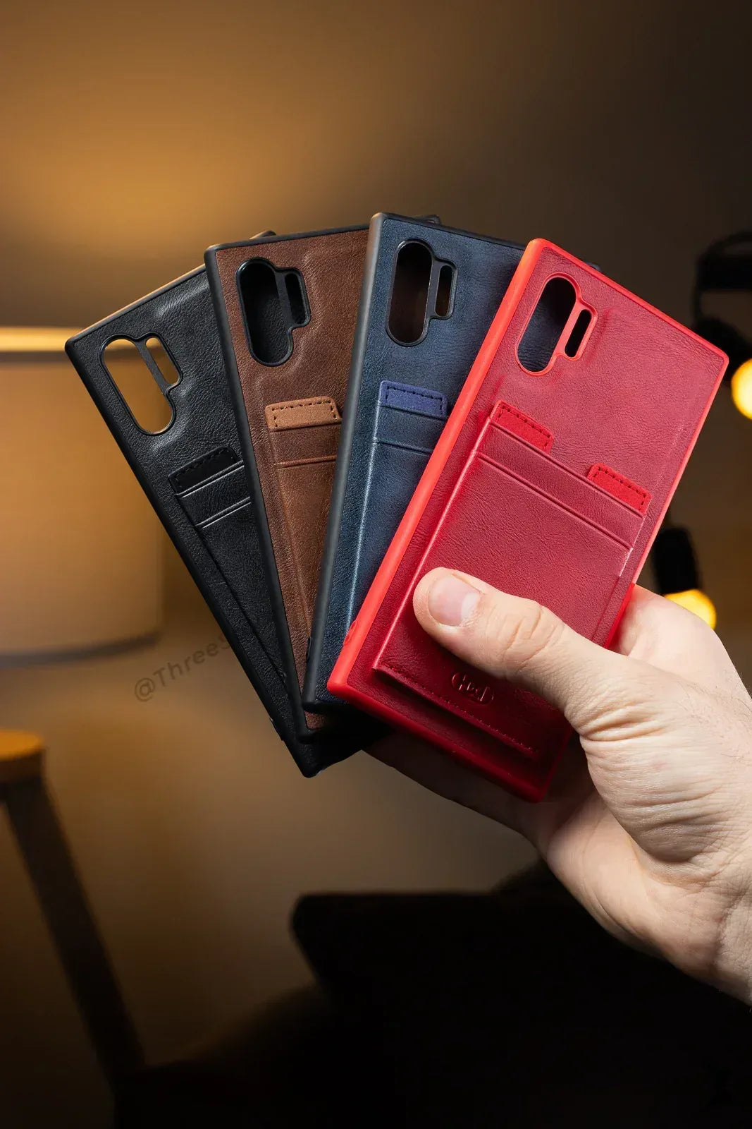 Hdd Leather Slim invisible Card Case Samsung Note 10 Plus - Three