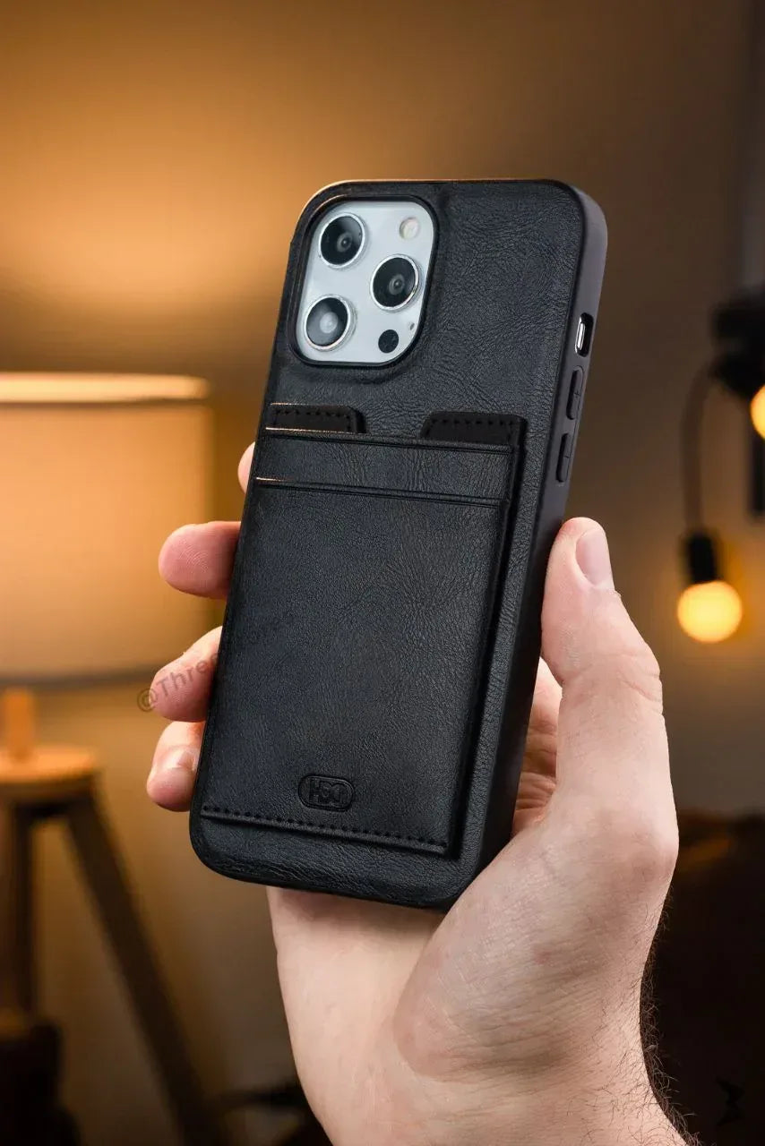 Hdd Leather Slim invisible Card Case iPhone 13 Pro Max - Three