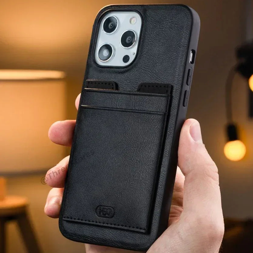 Hdd Leather Slim invisible Card Case iPhone 12 Pro Max - Three