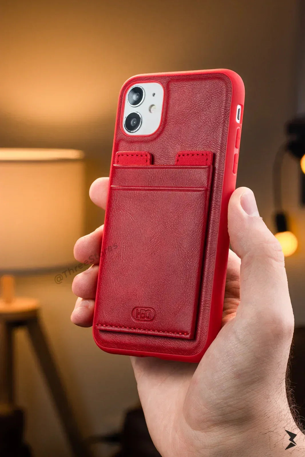 Hdd Leather Slim invisible Card Case iPhone 11 - Three