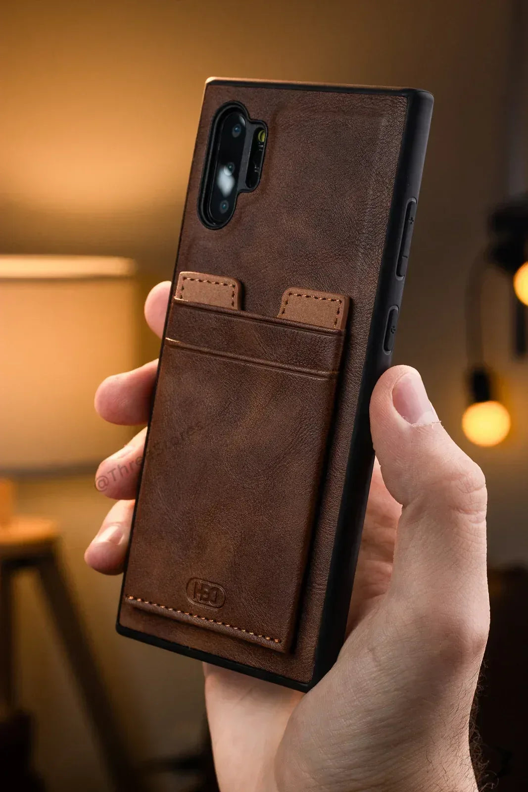 Hdd Leather Slim invisible Card Case Samsung Note 10 Plus - Three
