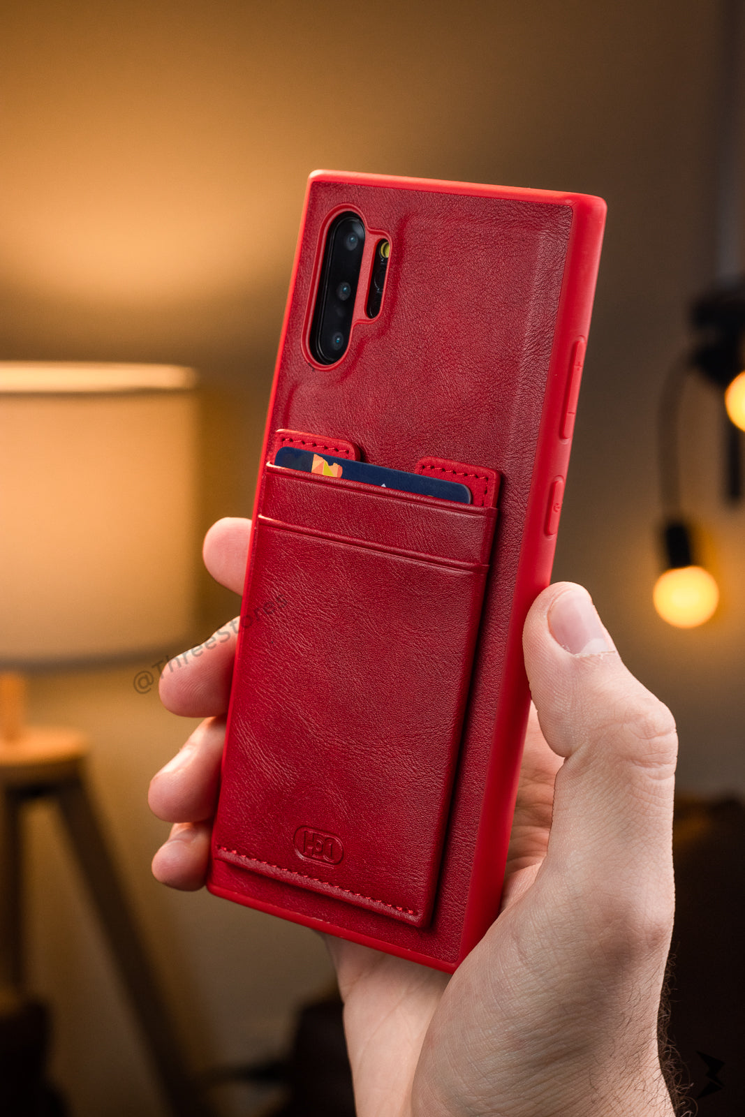 Hdd Leather Slim invisible Card Case Samsung Note 10 Plus