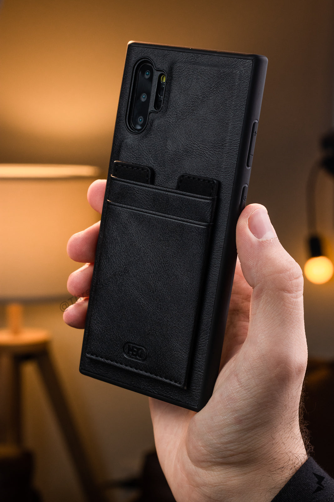 Hdd Leather Slim invisible Card Case Samsung Note 10 Plus