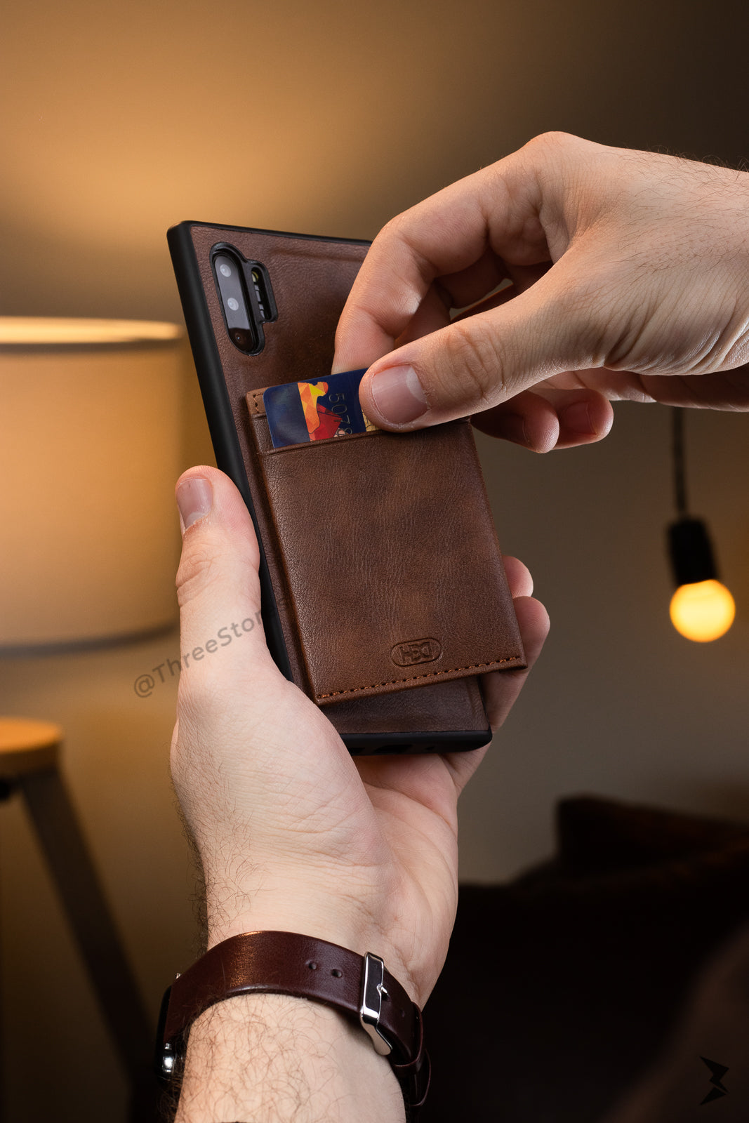 Hdd Leather Slim invisible Card Case Samsung Note 10 Plus