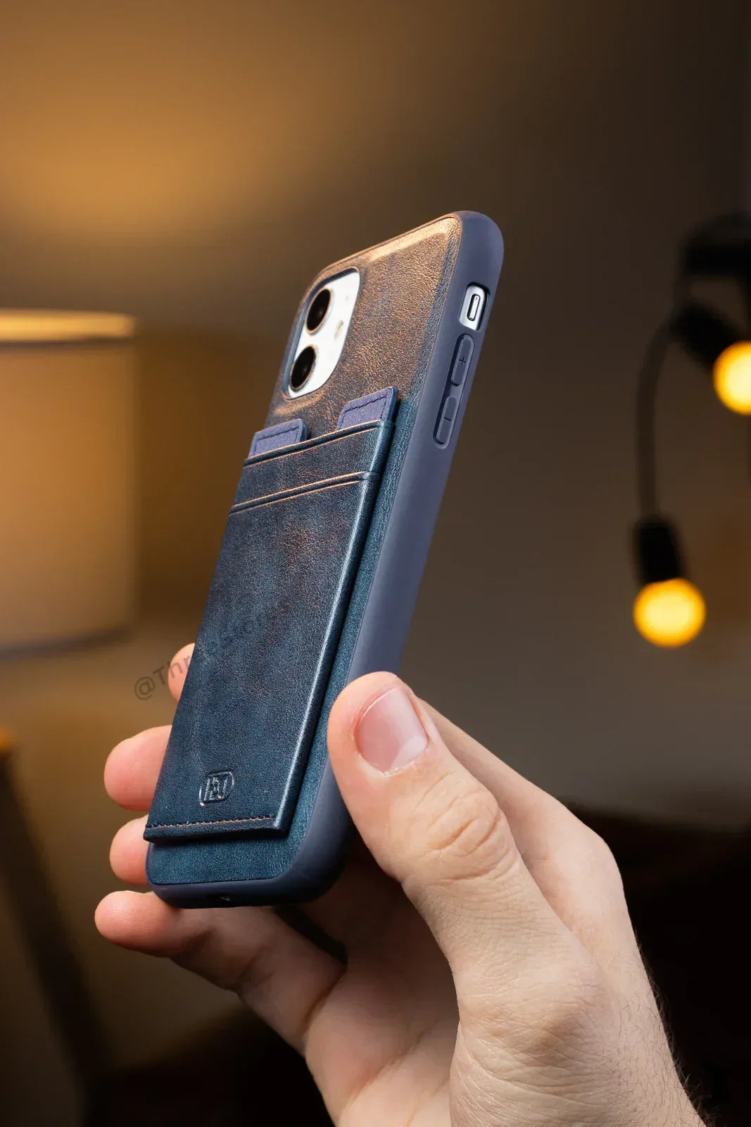 Hdd Leather Slim invisible Card Case iPhone 11 - Three