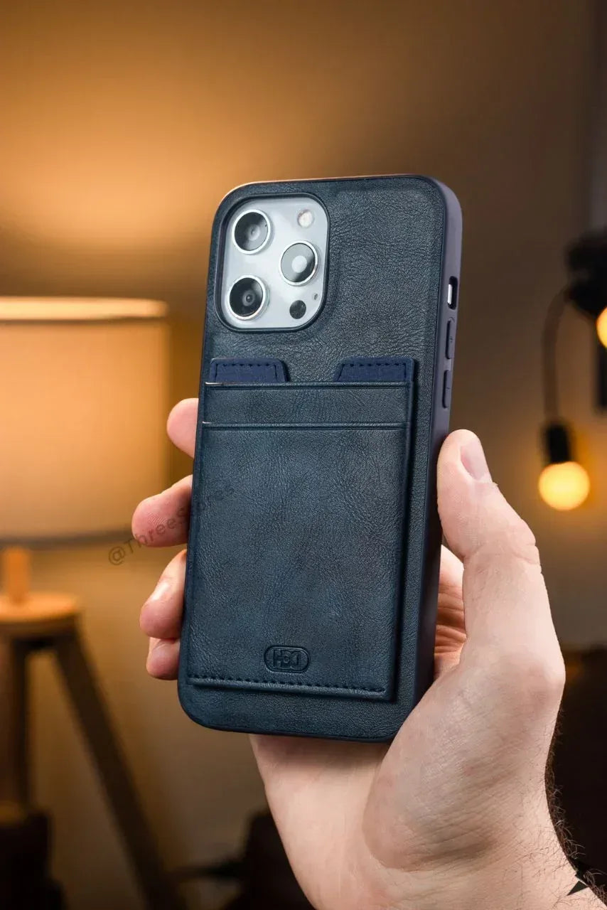 Hdd Leather Slim invisible Card Case iPhone 13 Pro Max - Three