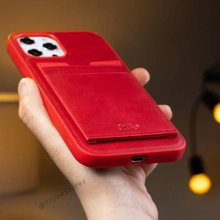 Hdd Leather Slim invisible Card Case iPhone 12 Pro Max - Three