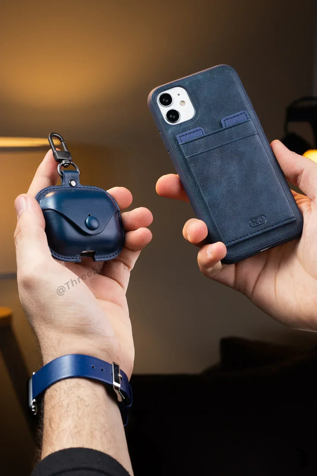 Hdd Leather Slim invisible Card Case iPhone 11 - Three