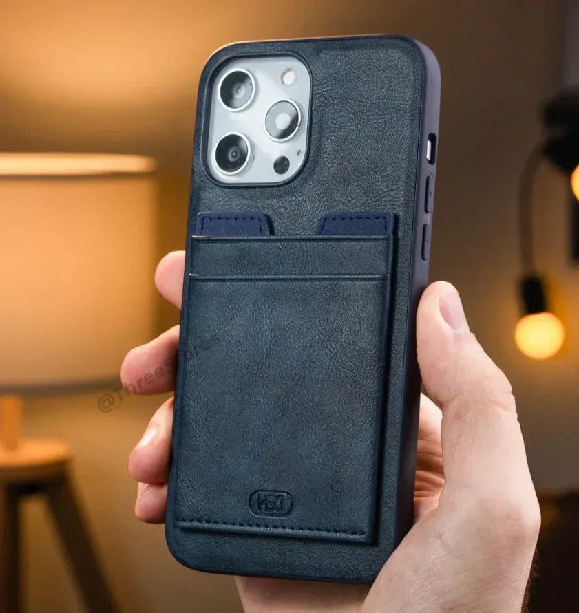 Hdd Leather Slim invisible Card Case iPhone 12 Pro Max - Three