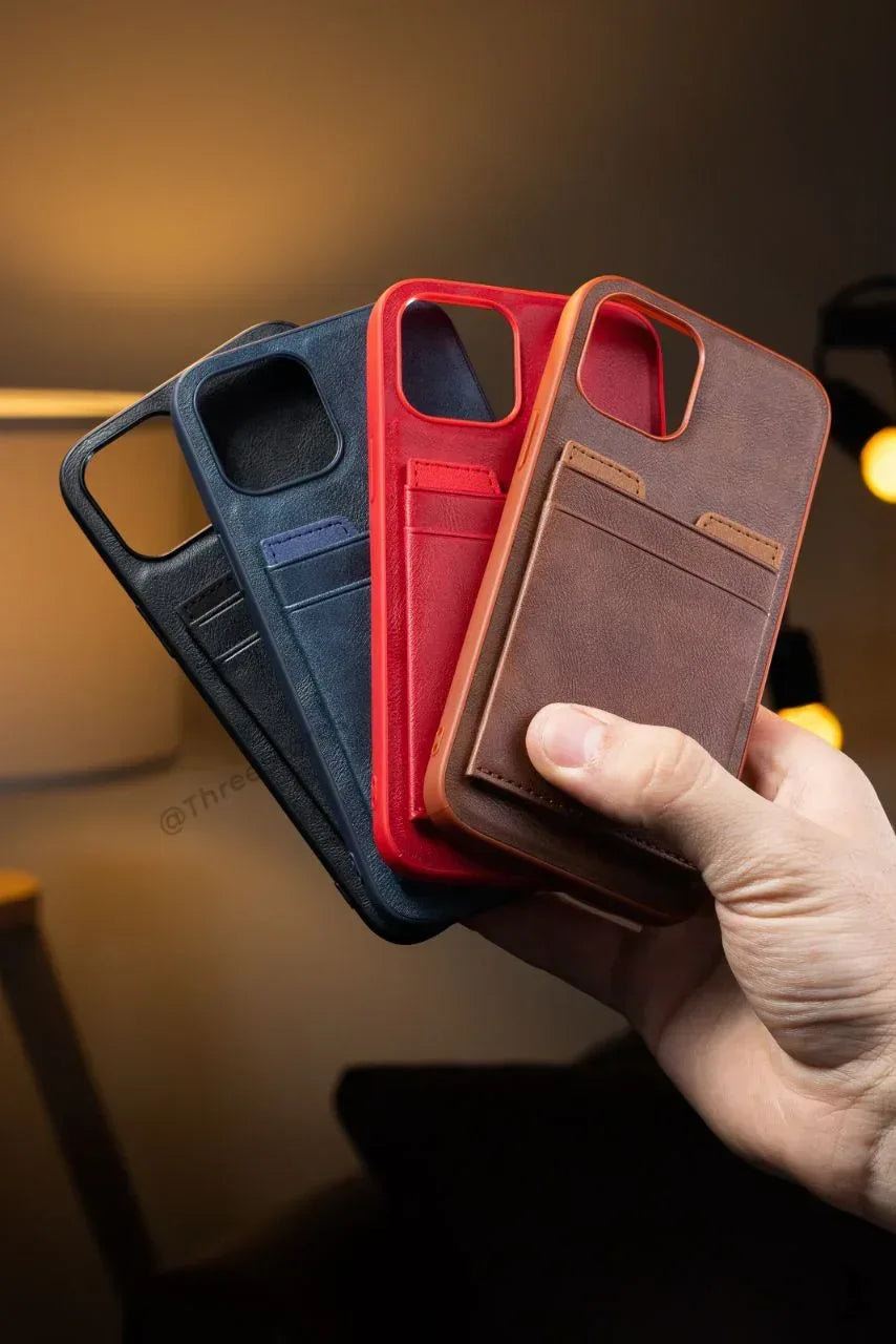 Hdd Leather Slim invisible Card Case iPhone 12 Pro Max - Three